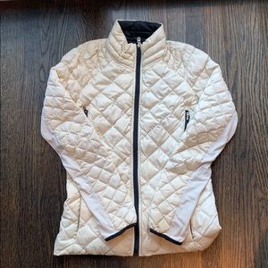 Reversible cream and black Lululemon Puffer Coat